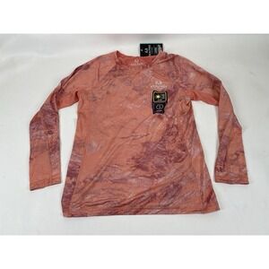 Realtree Aspect Orange Reversible Long Sleeve Performance Fishing Shirt Womens M
